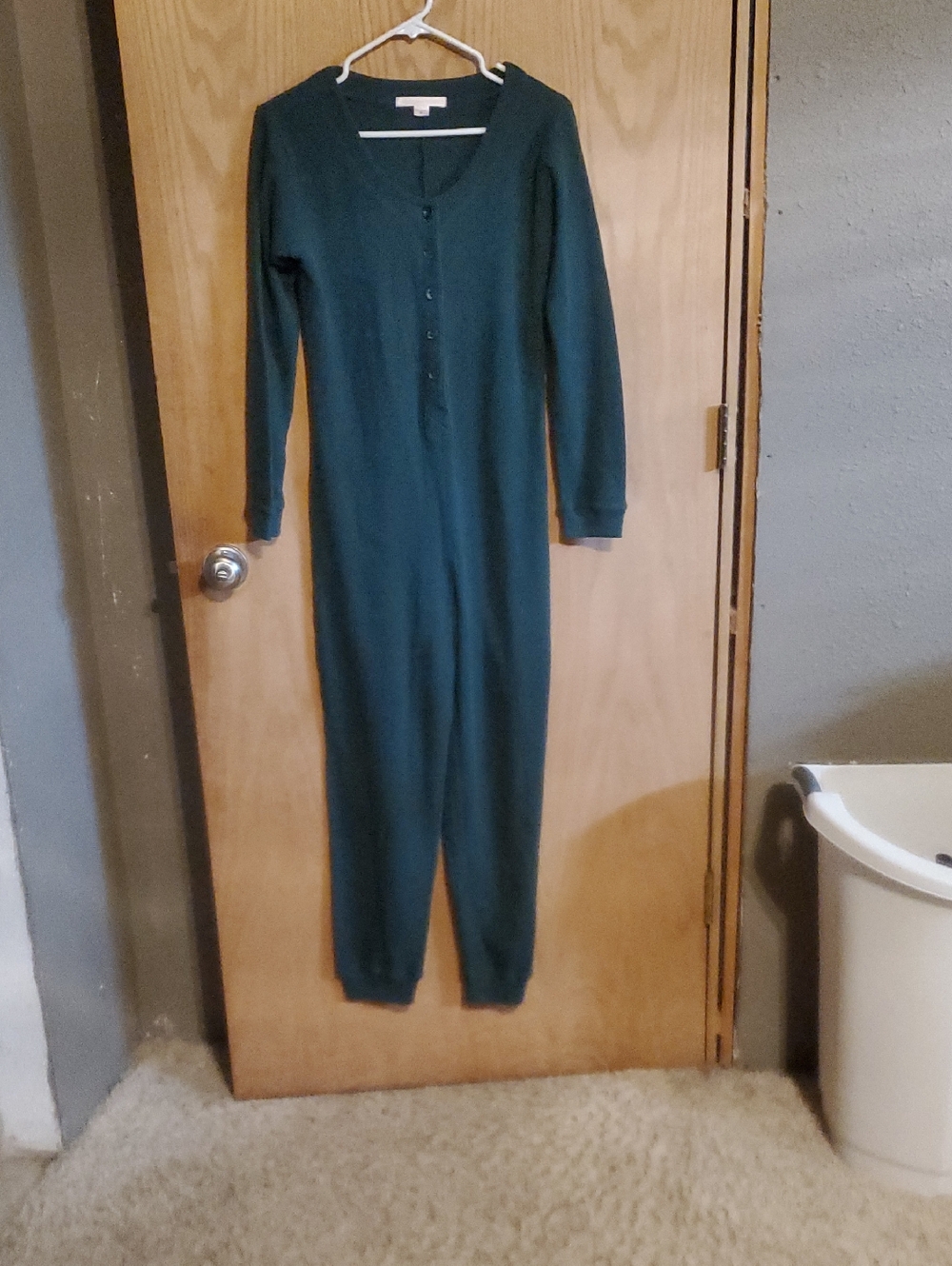 Victoria's Secret Dark Green Ribbed Union Suit